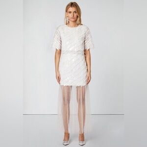 NWT Elliatt Neutral Proposal Top & Skirt Set